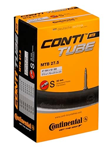 Image of Continental Unisex's 42mm MTB Presta Valve Inner TubeBlack, 27.5 x 1.75 2.5Inch/42 mm, Black
