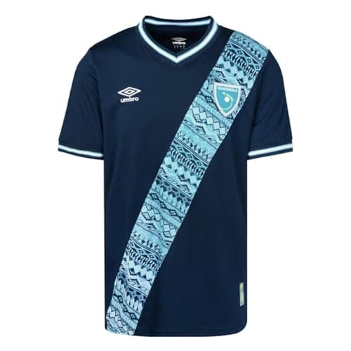 Image of Umbro Men's 23/24 Guatemala National Team Soccer Jersey, Navy/Sky-Away Short Sleeve, XL