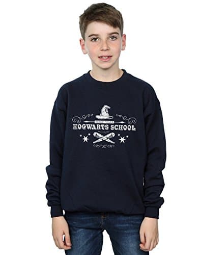 Image of Harry Potter Boys Hogwarts First Year Sweatshirt Navy Blue 7-8 Years