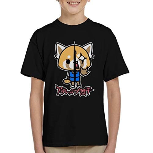 Image of Cloud City 7 Aggretsuko Retsuko Half Rage Half Calm Kid's T-Shirt Black