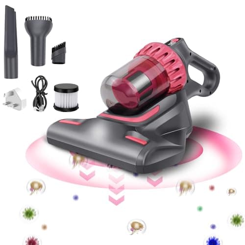 Image of Royalswill Bed Vacuum Cleaner with HEPA Filtration, Deep Mattress Vacuum Cleaner UV Lamp Sterilization, Mattress Cleaner Machine, Cordless Handheld Vacuum Cleaner for Bed, Sofa, Carpets