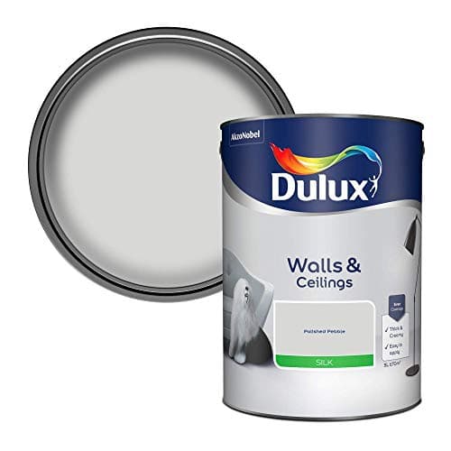 Image of Dulux Walls & Ceilings Silk Emulsion Paint - Polished Pebble - 5L