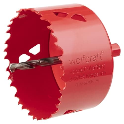 Image of wolfcraft Bi-Metal Hole Saw, Ø 83 mm I 5476000 I For drywall materials, wood, plastics and metals, cutting depth 40 mm