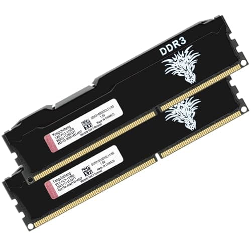 Image of DDR3 16GB Kit (8GBx2) Desktop RAM 1600MHz PC3-12800 UDIMM Non-ECC Unbuffered 1.5V 2Rx8 Dual Rank 240 Pin CL11 PC Computer Memory Upgrade Module (Black)