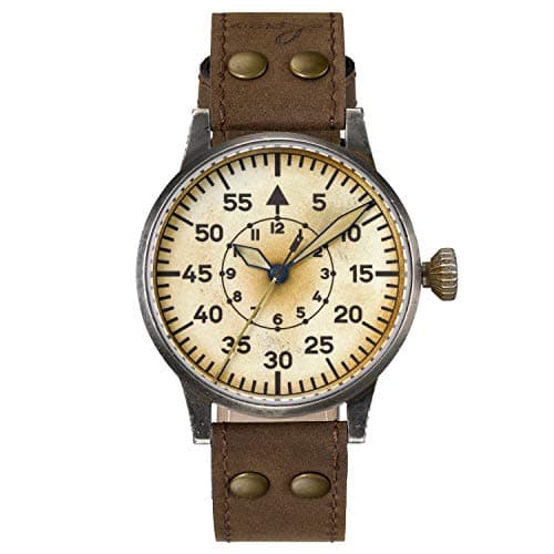Image of Original Graz Heirloom Pilot Watch by Laco - Made in Germany - 42 mm Diameter - High Quality Hand Winding Clock - Model B - Unique Quality - Outstanding Finish - Waterproof - Since 1925