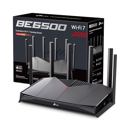 Image of TP-Link Archer GE400 Dual-Band WiFi 7 Gaming Router,BE6500 EasyMesh WiFi Router with 6 Antennas,AI Seamless Extender Booster with 4K-QAM/MLO,Game Acceleration,Full Gigabit Ports,VPN Encryption