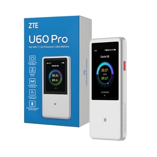 Image of ZTE U60 PRO 5G Unlocked Mobile Wi-Fi Router – Ultra-Fast Portable Hotspot with Dual-Band 5G/4G LTE Connectivity, Supports Multiple Devices, Ideal for Travel, Remote Work & On-the-Go Internet