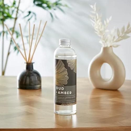 Image of New Oud & Amber Diffuser Refill with Long-Lasting Fragrance, Rich Blend of Black Oud, Tuberose, White Jasmine on Sandalwood & Saffron Base, Lasts Up to 25 Weeks-M74 (Diffuser Refill)