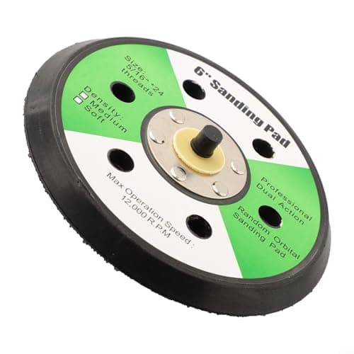 Image of Zilimontt 6 Inch Sander Backing Pad 150Mm Hook And Loops Polisher Disc With 6 Holes Compatible With Air Sander Polishers 12000 RPM 5/16 Inch Thread