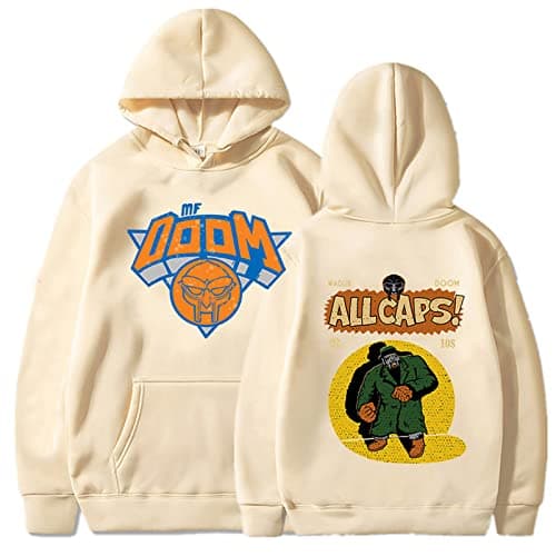 Image of Hoodie MF DOOM Hoodie Men Fashion Sweatshirt Hoodies Kid Hip Hop Loose Oversized Child Tracksuit Women Sweatshirts Boy XXS~3XL-Khaki||XS