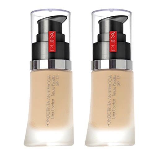 Image of 2 x PUPA Milano No Transfer Foundation with SPF 15-30ml / 1.01 fl oz
