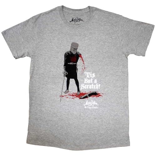 Image of Monty Python Tis But A Scratch Official Tee T-Shirt Mens Unisex (Medium) Grey