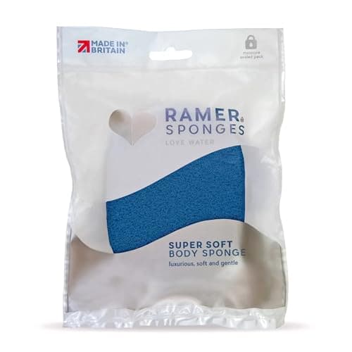 Image of Ramer Shower Sponge - Super Soft Body Sponge Small (Midnight Blue)