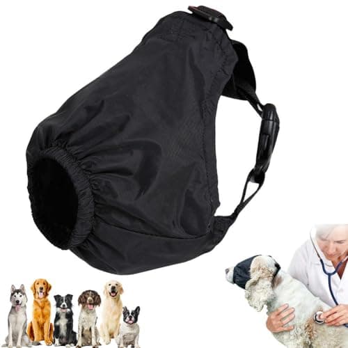 Image of Dog Calming Eye Mask Light Blocking Dog Mask for Anxiety Relief and Stress Relief Comfortable Eye Masks for Dogs Pet Accessories Blindfold (black -M)