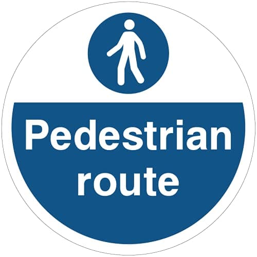 Image of Route Floor Graphics - Pedestrian Route - 400 mm - Anti-slip - Heavy Duty - Self-adhesive