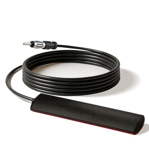 Image of Bingfu Car FM Radio Antenna Aerial Universal Car Stereo Antenna DIN Plug Hidden Windshield Paste with 3Meter/ 9.84ft Extension Cable for Vehicle Auto Truck SUV Radio HD Audio Stereo Receiver Tuner