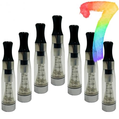 Image of Waitahug 7Pcs CE4 E cig clear atomizer, Vape replacement, E-cigarette tops cartridge, Clearomisers for Ecigs, For eGo, Evod, other 510 threaded electronic cigarette batteries