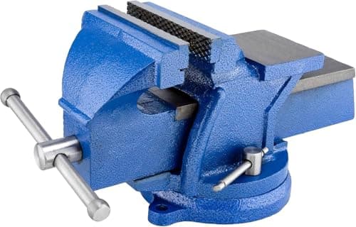 Image of HYCHIKA Bench Vice 6 Inch 150 mm, 360° Swivel Table Vice Clamp, Heavy Duty Vices for Workbench Workshop, Vise for Woodworking Drilling Metalworking