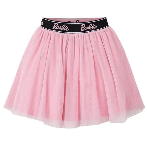 Image of Barbie Girls Tutu Skirt, Mesh 2 Layers with Cotton Lining Skirt - Gifts for Girls (Pink, 4-6 Years)