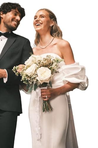 Image of Coast Puff Sleeve Bardot Fishtail Wedding Dress, 18, Ivory