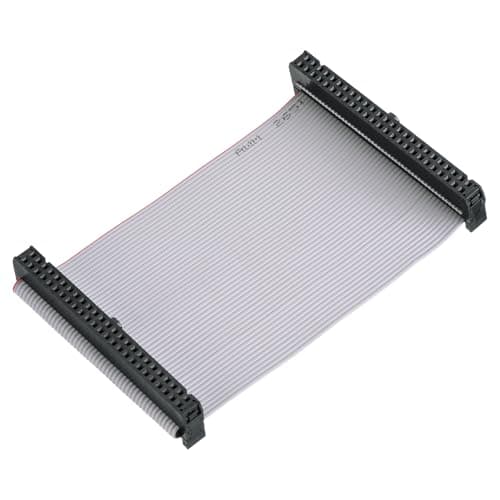 Image of sourcing map 1 Pcs IDC Connector Flat Ribbon Cable, 50 Pins 2.54mm Pitch 10cm Length FC to FC Dual Female Connector Flat Ribbon Cable Wire for Industrial Electronics, Grey