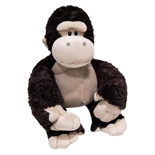 Image of Chimpanzee Plush Toy - 9.8 Inch Cuddly Stuffed Animals, Soft PP Cotton Monkey Doll Decorations, Washable Short pluushie Companions, Sweet Sleeping Buddy Figures - For Home Living Room Bedroom