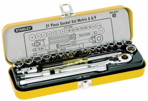 Image of Stanley 1/4-Inch Drive Metric and A/F Socket 21-Pieces Set