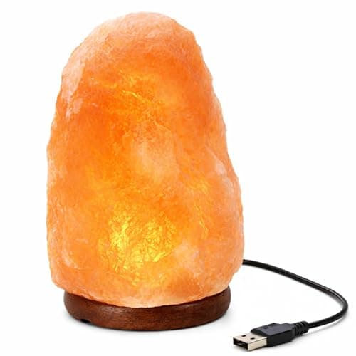 Image of Himalayan Salt Lamp 8 Colors Changing,100% Authentic Natural Crystal Salt Rock Lamp, Hand Natural Salt Crystal Lamp, USB Small Salt Lamp Night Light for Home Decor and Gift.