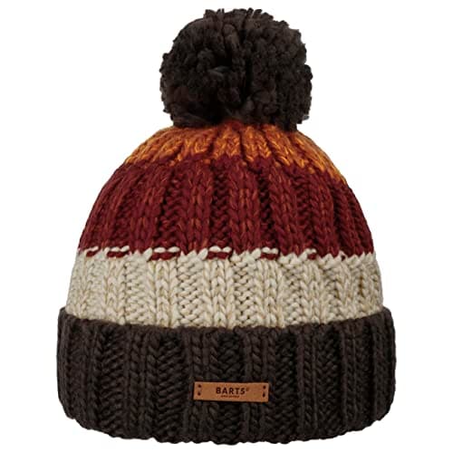 Image of Barts Wilhelm Knit Hat with Cuff ski Hats Bobble (One Size - Bordeaux)
