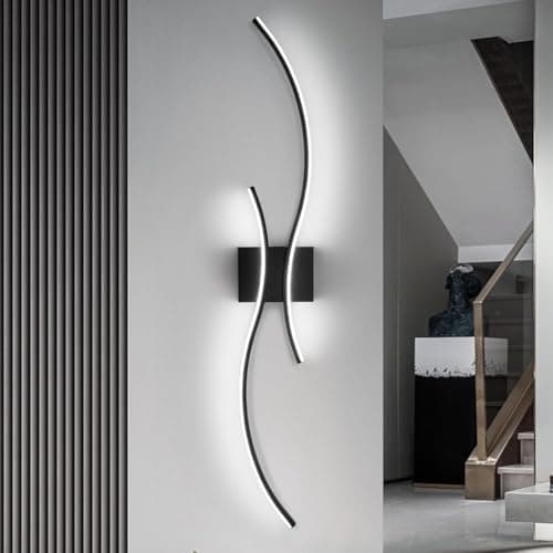 Image of Comely Wall Light Indoor, 27W Modern LED Wall Lamp Sconce, Sleek Design Wall Lighting Fixtures for Living Room, Bedroom, Hallway, 6500K Cool White (80CM)