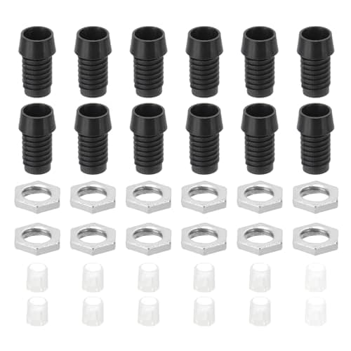 Image of PATIKIL 3mm Emitting Diode Holder, 40 Pcs Plastic LED Holder Clip Mounting Bracket Socket Cap Nuts for Lamp Bulb Bezel Mount Panel LED Display, Black
