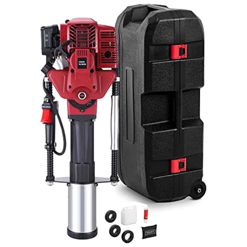 Image of Petrol Post Driver with Carry Case and Tool Kit 4-Stroke Fence Knocker 50/70/100mm Pile Driver Jack Hammer Picket Fencing Ramming Thumping Driving Posts Free