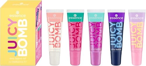 Image of essence JUICY BOMB shiny lipgloss set, natural, shiny, shimmery, translucent (1pcs)