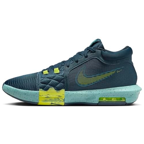 Image of Nike Lebron Witness VIII Mens Basketball Trainers FB2239 Sneakers Shoes (UK 9 US 10 EU 44, Armory Navy Cyber Green Frost 402)