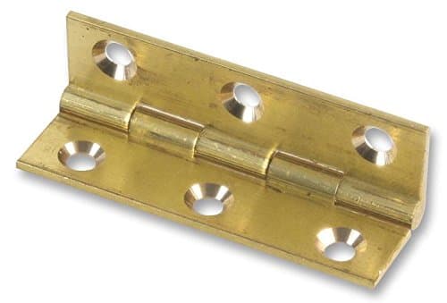 Image of Duratool D00895 Brass Butt Hinge 2" (50mm) 2 Pack