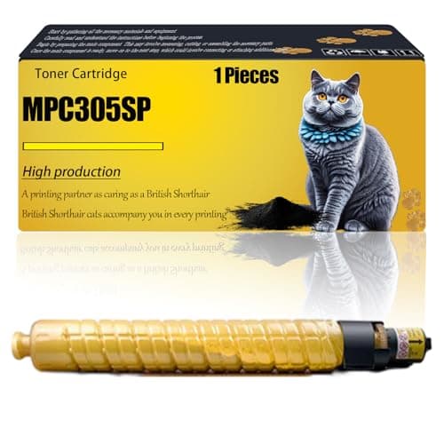Image of WZLAD MPC305SP Compatible for Ricoh Toner Cartridge 841618 841595 841596 841597 Aficio MPC305SP Aficio MPC305SPF Printers, High Yield Alternatives Reliable Printing (Yellow)