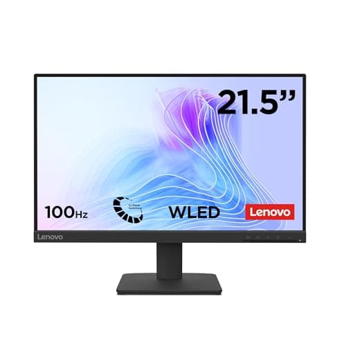 Image of Lenovo L22-4e - FHD 21.5" Monitor (IPS, 1920x1080, Refresh Rate 100Hz, 4ms Response Time, HDMI 1.4, VGA, VESA 100 x 100 mm) Tilt Stand, Raven Black