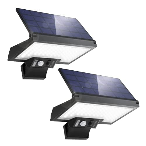 Image of JESLED Solar Security Lights Outdoor Motion Sensor, 108LEDs 4 Modes Solar Lights Outdoor, Type-C Charging Solar Powered Durable Wall Lights for Patio Yard Pathway Garage (2)