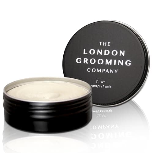 Image of The London Grooming Company Hair Clay Men | 50ml (1.7 Fl Oz) | Firm All-Day Hold Matte Clay Hair Men | Easy To Wash Out Matt Clay Hair | Mens Hair Clay | Hair Putty | Matte Hair Clay Wax