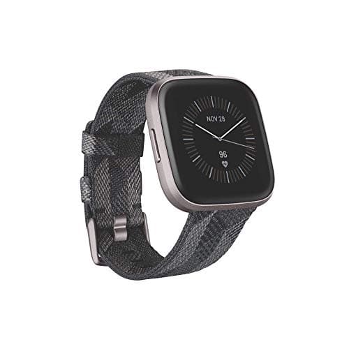 Image of Fitbit Versa 2 Health & Fitness Smartwatch SE (NFC), Charcoal - Iron Mist Grey Aluminum