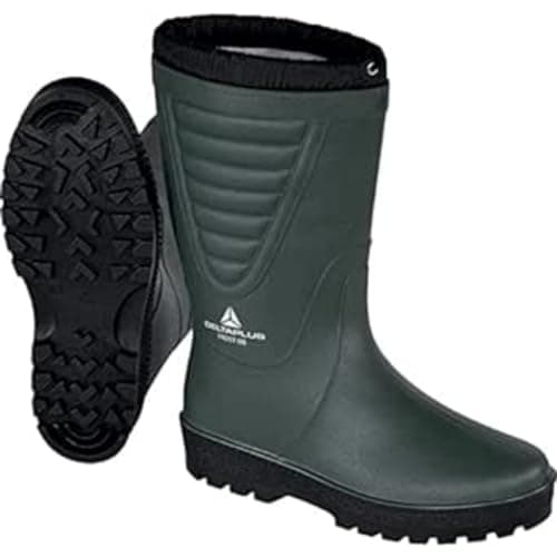 Image of Delta Plus Frost OB SRA Working Wellington Boots - Slip Resistant - Color: Green-Black - Size: 8