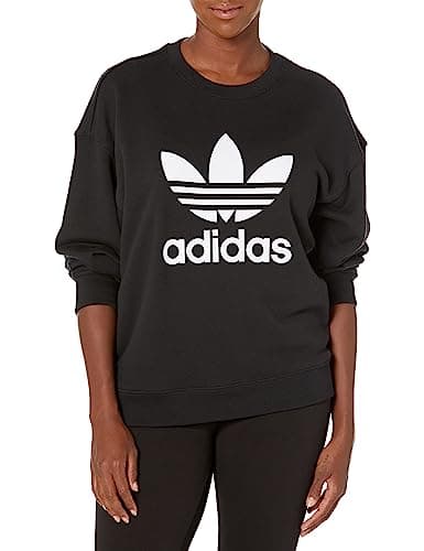 Image of adidas Originals Women's Trefoil Crew Sweatshirt, Black, XS