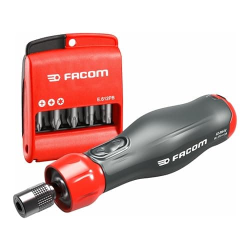 Image of FACOM E-PROTWIST 4V Assisted Screwdriver with PH-PZ-6 Bits Hex - Set of 12 Pieces - ATPA4V.J12IPB