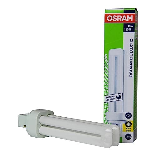 Image of OSRAM DULUX D 18W 220V ECONOMIQUE Warm White 1200 Lumens 8000 Hours CFL G24d-2 Base Pack of 10