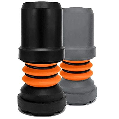 Image of Flexyfoot Shock Absorbing Crutch Ferrule – All Sizes and Colours Available Here - Improves Grip, Improves Safety, Improves Comfort – Black – 19mm