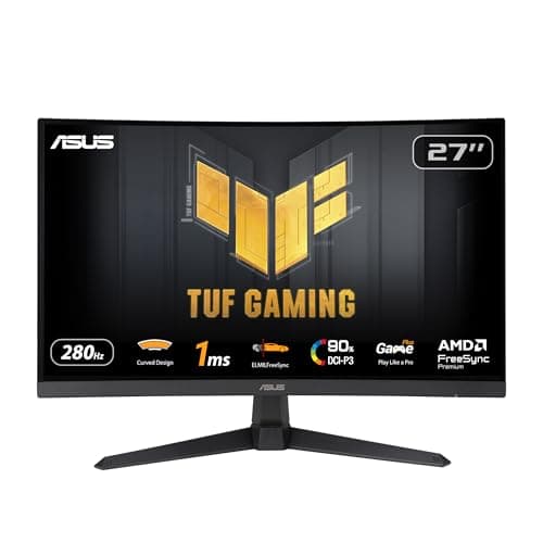 Image of ASUS TUF Gaming VG27VQM1B Curved Gaming Monitor – 27 inch Full HD, 280Hz, ELMB, 1ms response time, FreeSync Premium, 90% DCI-P3, DisplayWidget Center