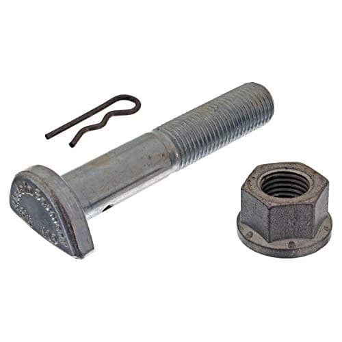Image of febi bilstein 01206 Cup Head Bolt with wheel nut and cotter, pack of one