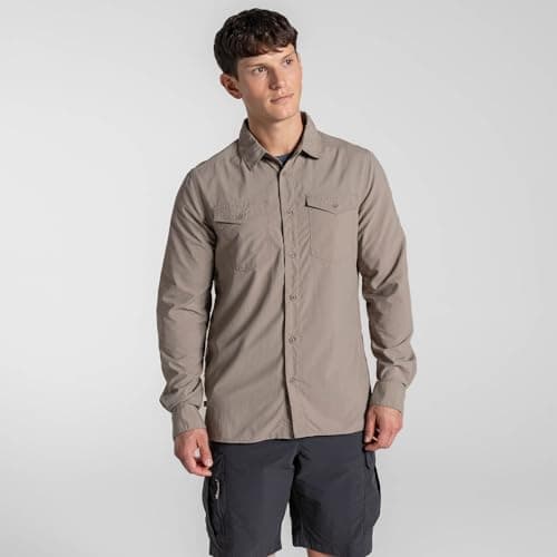 Image of Craghoppers Mens NosiLife Loukkos Long Sleeve Shirt Anti-Insect Hiking Travel Top