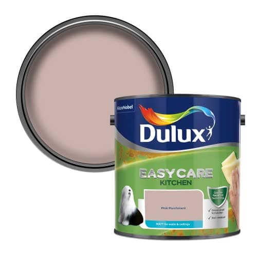 Image of Dulux Easycare Kitchen Matt Emulsion Paint - Pink Parchment - 2.5L