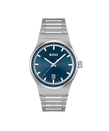Image of BOSS Analogue Quartz Watch for Men Candor Collection with Silver Stainless Steel Bracelet - 1514076